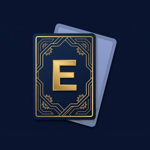 Edison Companion app icon: a gold E on a navy card